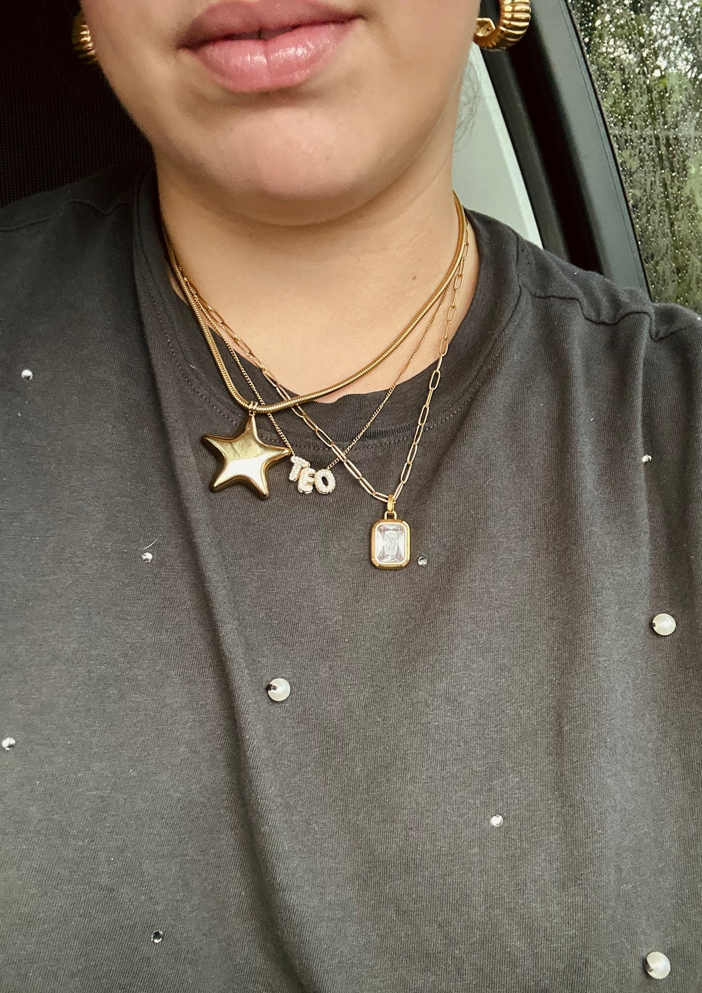 Mini Bubble Letter Necklace